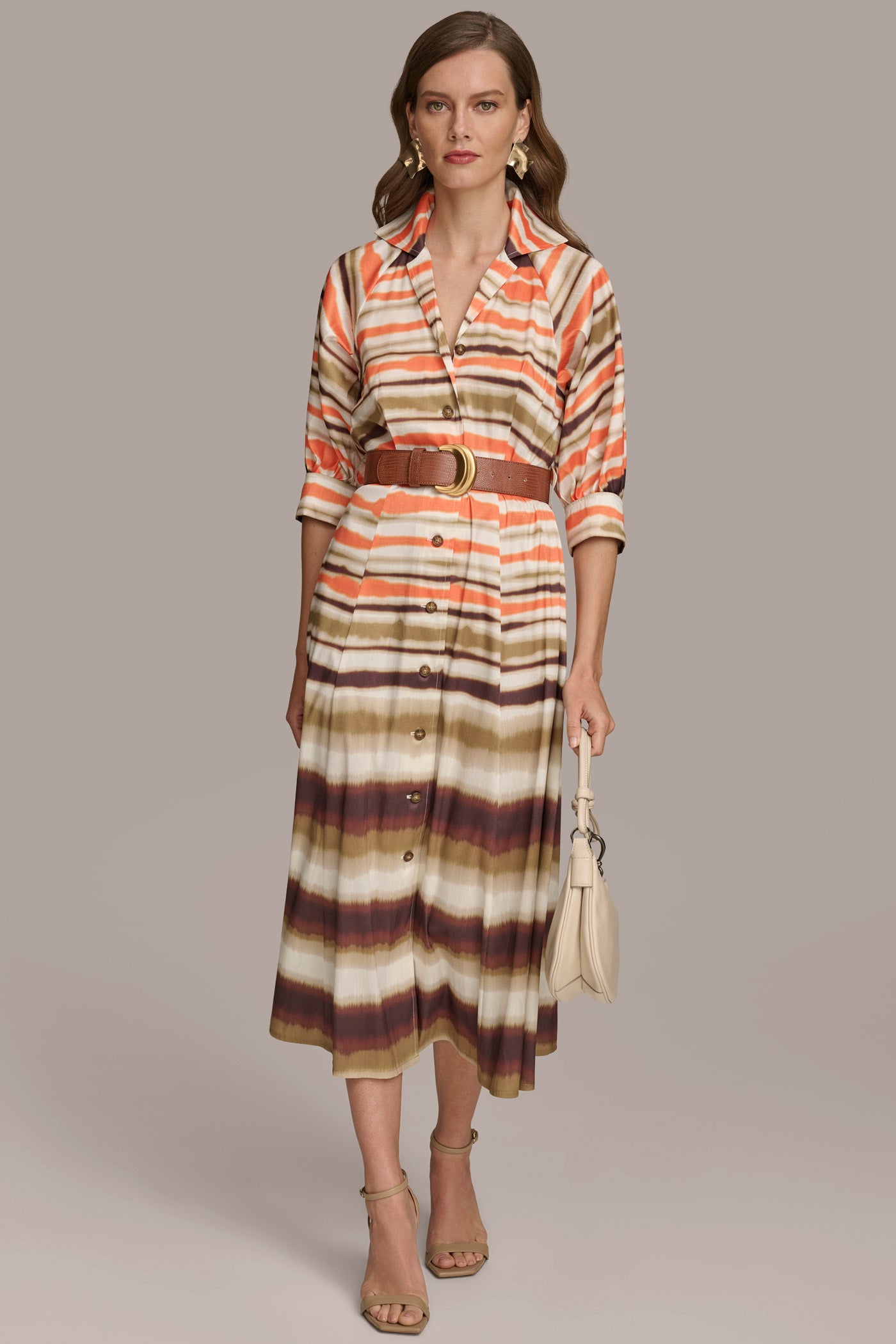 (image for) STABLE STRIPED SHIRT DRESS WITH BELT